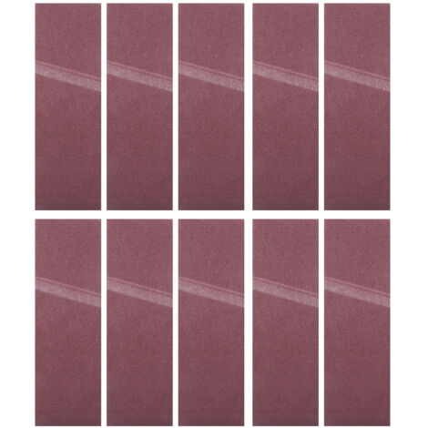 Packung mit 10 Aluminium-Schleifbändern (533 x 75 mm) für Bandschleifer, verschiedene Körnungen