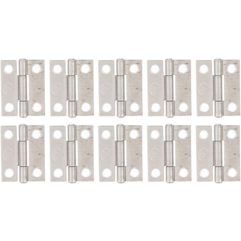 Packung mit 10 Drehscharnieren (2,54 cm Durchmesser) aus Edelstahl 304 mit 4 Löchern für Bootsboxen und Schranktüren.