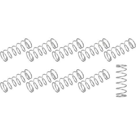Packung mit 10 Druckfedern (0,8 x 11 mm Außendurchmesser, 30 mm freie Länge), Zugfedern aus Edelstahl 304 – für Heimwerkerreparaturen und DIY-Projekte,
