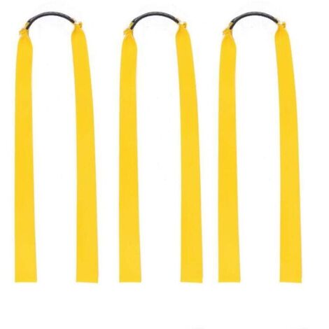 Packung mit 10 flachen elastischen Gummibändern als Ersatz für die Holzschleuderjagd im Freien, zufällige Farbe, 252 cm FLITI