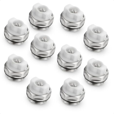 Packung mit 10 manuellen Entlüftungsventilstopfen für Kühler – 1/2"