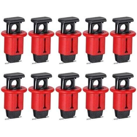 Packung mit 10 Miniatur-Leistungsschaltern zur elektrischen Trennung, rot, Miniatur-Leistungsschalter