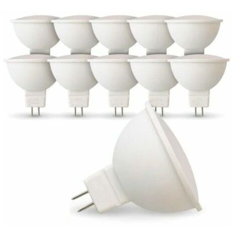 Packung mit 10 MR16 AC/DC 5W LED-Lampen. Farbtemperatur: Neutralweiß 4000K
