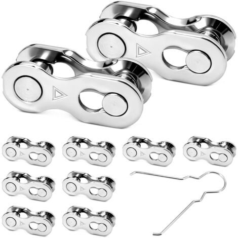 Packung mit 10 Paar Kettengliedern für 6/7/8-fach Shimano-Fahrräder – 6/7/8-fach – Für Shimano Quick Link, Schnellverschluss für Kettenwartung und Austausch