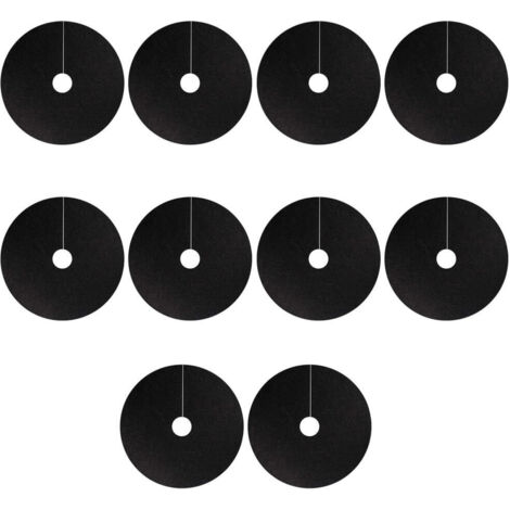 Packung mit 10 Unkrautvliesmatten, biologisch abbaubarer Mulchring aus Vliesstoff, Rasenschutz, 52 cm