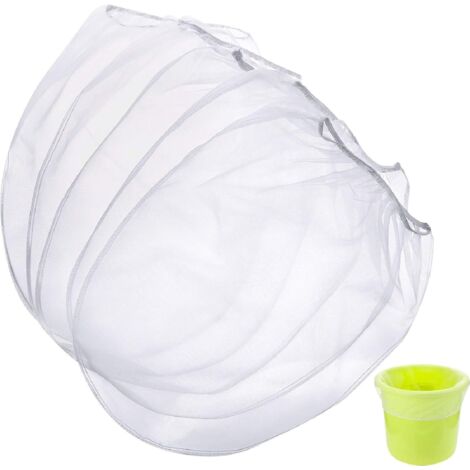 Packung mit 10 weißen, feinmaschigen, dehnbaren Farbfilterbeuteln für Malerarbeiten, Hydrokultur und Gartenarbeit, 1 Gallone