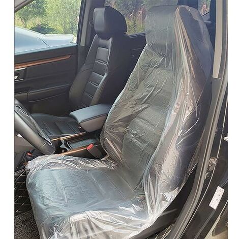 Packung mit 100 Einweg-Autositzbezügen aus Kunststoff, 20 g, extra dick, zum Schutz von Autositzen, für Mechaniker, schmutz- und staubabweisend, Einwegartikel, für Autos