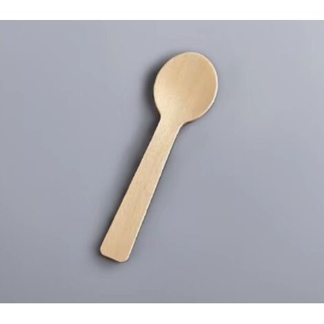 Packung mit 100 Einweg-Holzlöffeln, 10 cm/16 cm (10 cm)