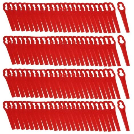 Packung mit 100 Ersatzklingen aus Kunststoff für Florabest LIDL Rasentrimmer FRTA 20 A1, FAT 18B3, FRT18A