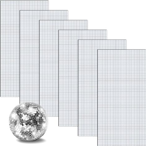 Packung mit 10.800 selbstklebenden Spiegeln - Glasmosaikfliesen - Quadratische Wandaufkleber - für DIY-Partydekoration (5 x 5 mm, silber)