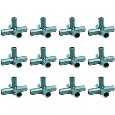 Packung mit 12 5-Wege-PVC-Verbindern (16 mm) für hochbelastbare Gewächshauskonstruktionen
