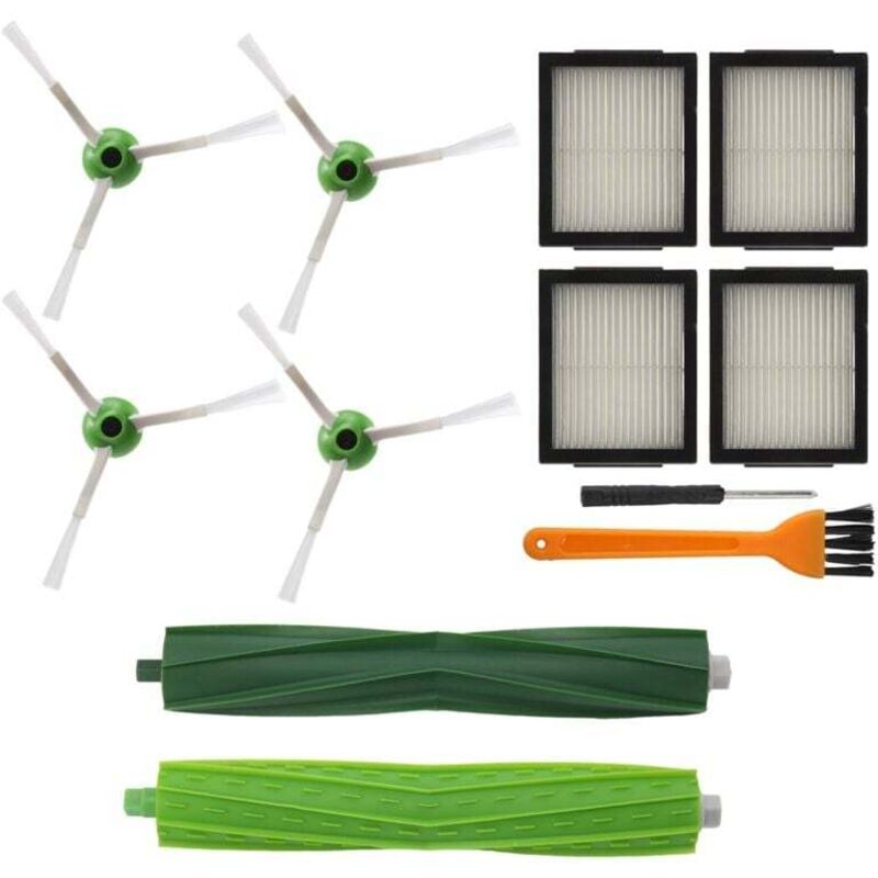 Image of Packung mit 12 Filterbürsten für kompatible Staubsauger I7 E5 E6