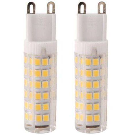 Packung mit 2 G9 LED-Leuchten, 7W, 550lm, entspricht 60W Halogen, warmweiß, 3000K, 360° Abstrahlwinkel.