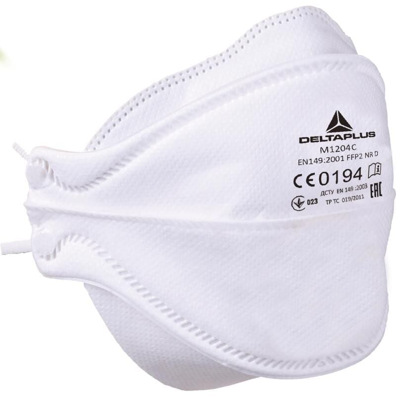 Packung Mit 20 Faltbaren Einweg-Halbmasken Ffp2 Mit 4 Klappen Delta Plus- M1204c