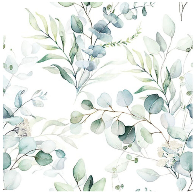 Packung Mit 20 Papierservietten 33 X 33 Cm - Eukalyptus - Ambiente