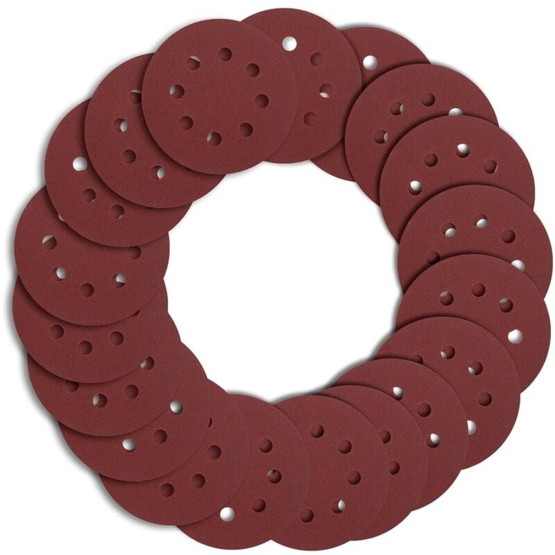 Image of Packung mit 20 Schleifscheiben (5 Zoll), Körnung 240, Klettverschluss, für Exzenterschleifer