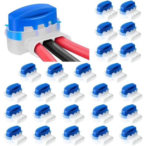 Packung mit 26 wasserdichten Steckverbindern für Mähroboterkabel, Verbindungsclips für Garten- und Elektrogeräte