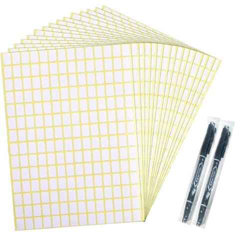 Packung mit 2940 universellen, selbstklebenden Etiketten – 19 x 13 mm – Adressetiketten – Haushaltsetiketten – Gefrieretiketten für Büro, Küche und Marmelade