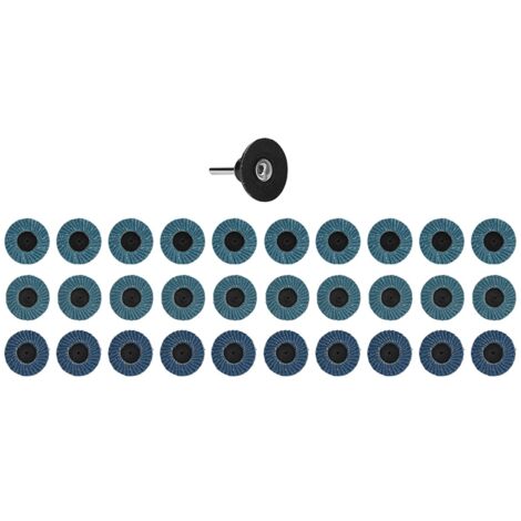 Packung mit 31 blauen Aluminiumoxid-Schleifscheiben, 50 mm Durchmesser, für Industrieschleifmaschinen