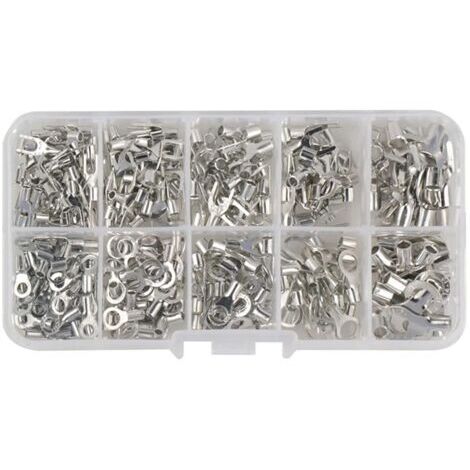 Packung mit 320 unisolierten Crimp-Kabelschuhen – Klemmen- und Gabelverbinder – Einfache Anwendung – Unisoliertes Zubehör