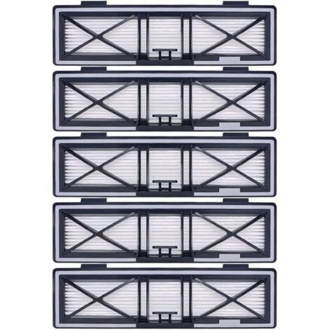 Packung mit 5 grauen Ersatzfiltern, kompatibel mit Neato D10, D9, D8, D7, D6, D5, D4, D3 Saugrobotern