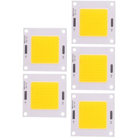 Packung mit 5 leistungsstarken 50-W-COB-LED-Chips für DIY-Projektoren und die Herstellung von warmweißen Glühbirnen