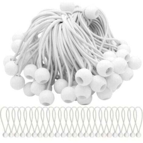 Packung mit 50 elastischen Spannern, elastischen Kordeln mit Kugeln, Bungee-Seilen, elastischen Kugeln für Festzelte, Zelte, Banner und Planen.
