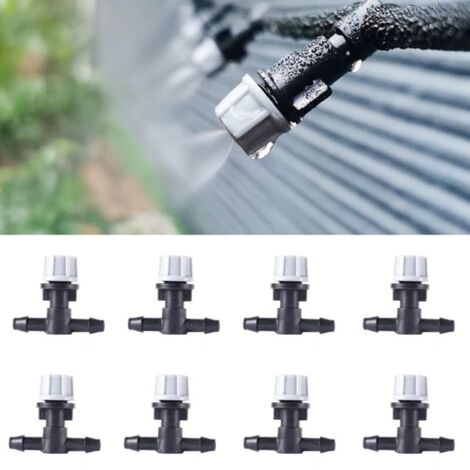Packung mit 50 Mikro-Sprühtropfern, Tropfbewässerungssystem-Set für Terrassenkühlung, Gartengewächshaus für 1/4"-Bewässerungsschläuche