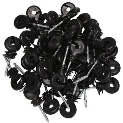 Packung mit 50 versetzten Ringisolatoren für Elektrozäune, Zaunbefestigungspfosten, Drahtsicherung, zusätzliche Ausgabe 0708