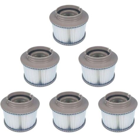 Packung mit 6 Ersatz-MSPA-Filtern für FD2089, Filterkartuschenpumpe passend für alle aktuellen MSPA-Whirlpools