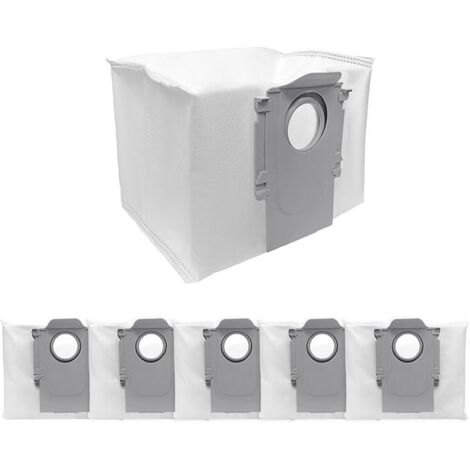 Packung mit 6 Ersatzstaubbeuteln, kompatibel mit den Saugrobotern Roborock Q10 S5+, Q10 X5+, Q7 M5+, Q5 Max+, Q5+, S8 Pro Ultra, S8+, Q7 Max+, Q8 Max+, mit einem großen Fassungsvermögen von 3 Litern.