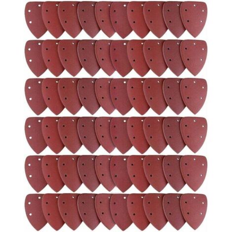 Packung mit 60 Schleifblättern, Körnungen 40/60/80/100/120/180/240/320/400/800, ideal für Multifunktionsschleifer