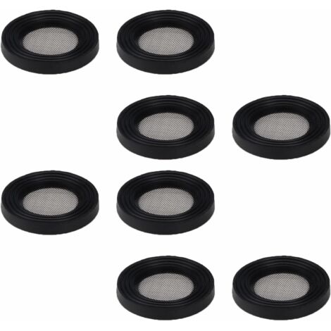 Packung mit 8 Edelstahl-Schlauchfilterdichtungen für Duschen, Waschmaschinen und Gartenschläuche (1/2")