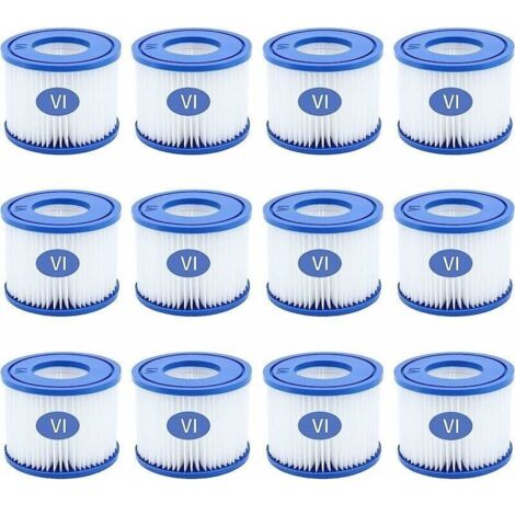 Packung mit 8 Typ VI Poolfilterkartuschen für Bestway Größe 6-58323