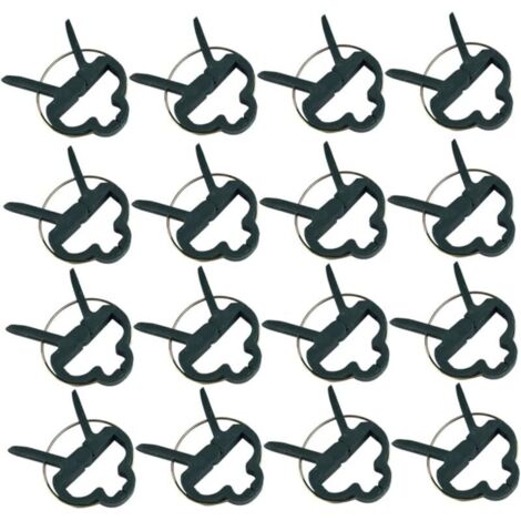 Packung mit 80 Kunststoff-Gartenclips, Pflanzen- und Blumenstützclips, Größe L, Tomatenclips, Stängelclips
