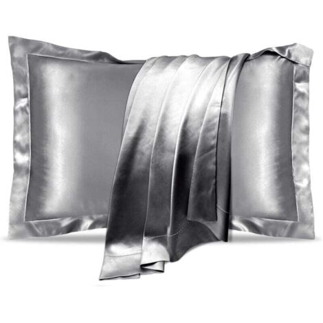 Packung mit Kissenbezügen aus natürlicher Maulbeerseide für gesundes Haar und Haut, Kissenbezug in Standardgröße 50 x 75 cm, weiche, glatte, kühlende Kissenbezüge aus hochwertiger Seide zum Schlafen (