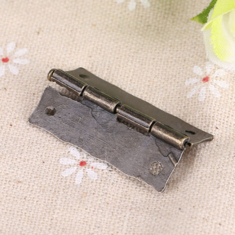 Packungen mit 10 antiken Bronzescharnieren, 36x23mm, 270° Winkel, für Vintage-Schmuckkästchen, Holztruhen, Kleiderschränke, Geschenkboxen und Vitrinen.