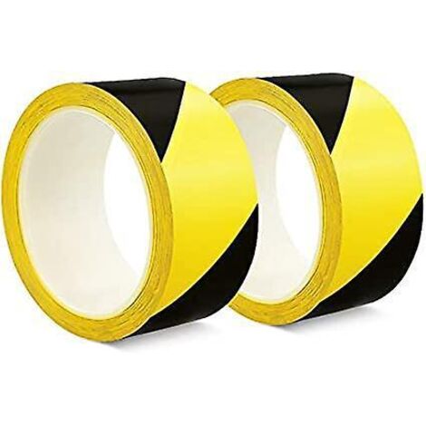 Packungen Sicherheitsband (60 mm x 33 m), schwarz/gelb, Warnband, Hindernismarkierungsband