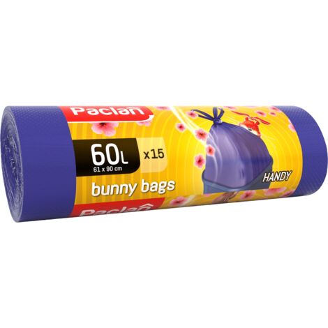 Paclan Bunny Bugs duftende Müllbeutel, 60 l, 15 Stück.