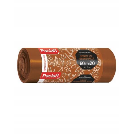 Paclan Müllsäcke 60l 20Stk 139370 braun