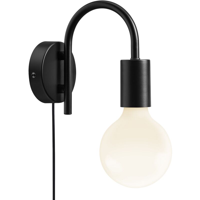 Nordlux - Applique murale paco Métal Noir, H.16 - IP20 - E27 / Intérieur