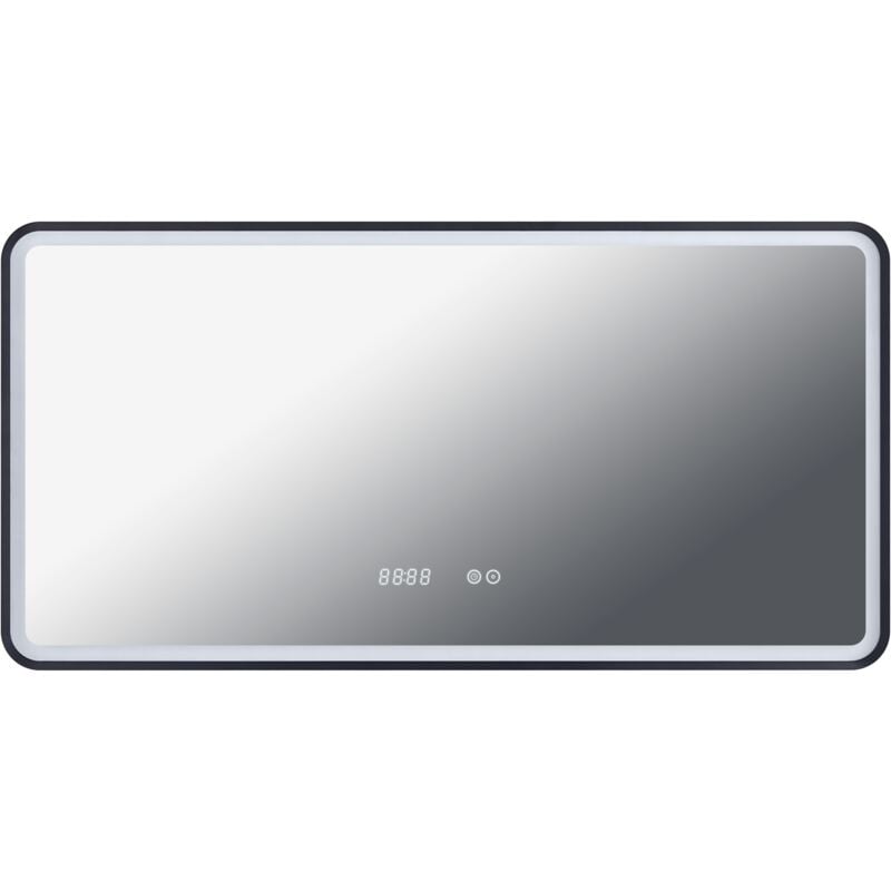 Paco Home Miroir LED Salle de Bains Interrupteur Tactile Fonction Mémoire Élégant Moderne Type 5, 120x60 cm