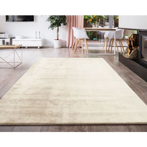 PACO HOME Alfombra Salón Pelo Corto Lavable Monocolor Moderna Suave Plata 160x220 cm