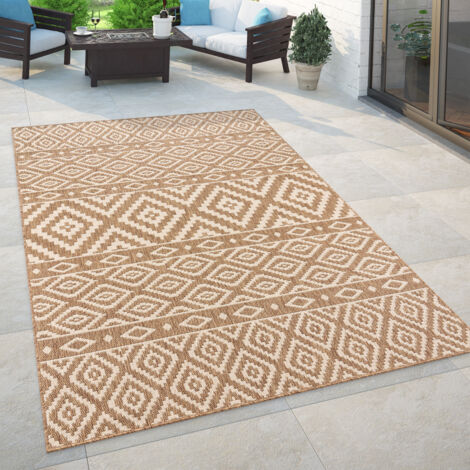 Paco Home Alfombra Salon De Habitacion Cocina Exterior Terraza Jardin Boho Nordica Beige
