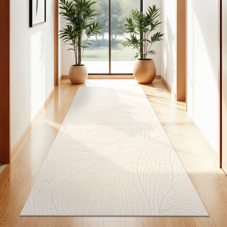 Paco Home Alfombra Salon Habitacion Cocina Exterior Terraza Jardin Nordica Boho Chic Crema 60x100 cm