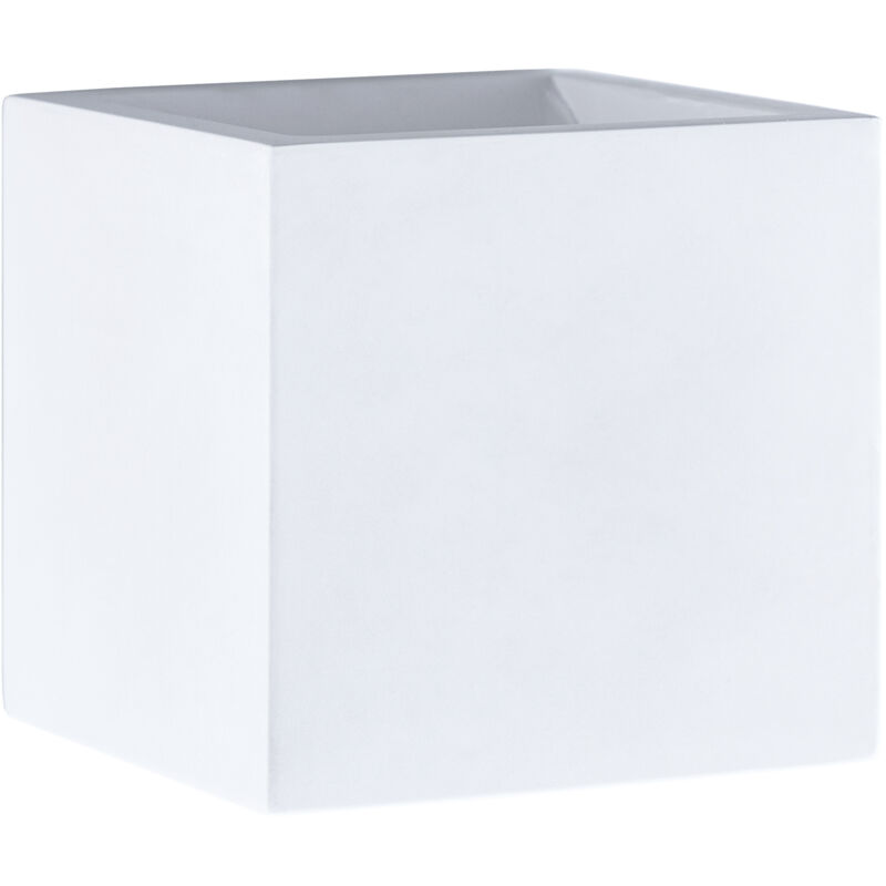 Applique Intérieur Couloir Cube Lampe Lumière Indirecte Effet Up-Down G9 Sans ampoules, Plâtre blanc - Paco Home