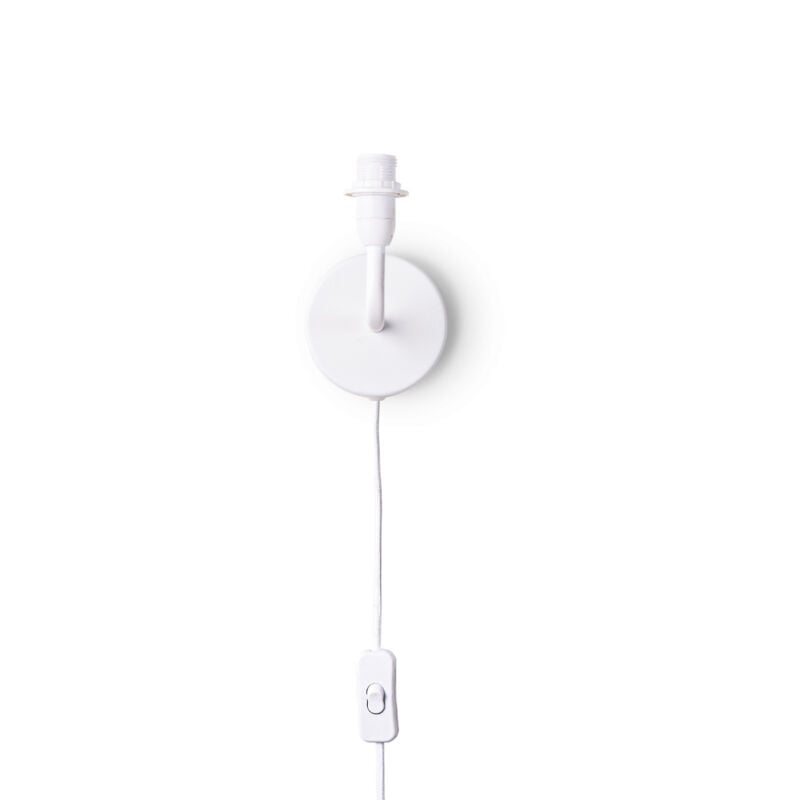 Paco Home Applique Intérieure Avec Interrupteur Couloir Lampe Salon Longueur Câble 3 m E14 Lampe murale, Blanc