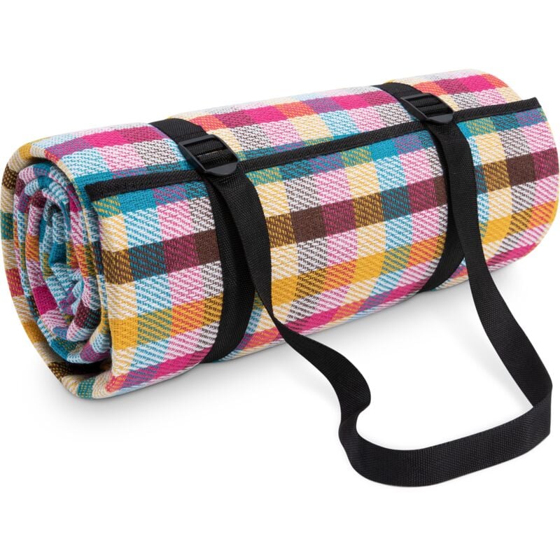 Couverture De Pique-Nique Camping xxl Plage Imperméable Avec Poignée Multicolore 3, 200x300cm - Paco Home