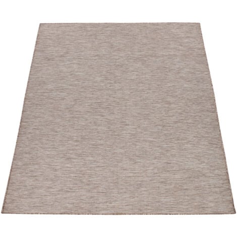 Paco Home In- & Outdoor-Teppich Für Wohnzimmer, Balkon, Terrasse, Flachgewebe In Beige 120x160 cm