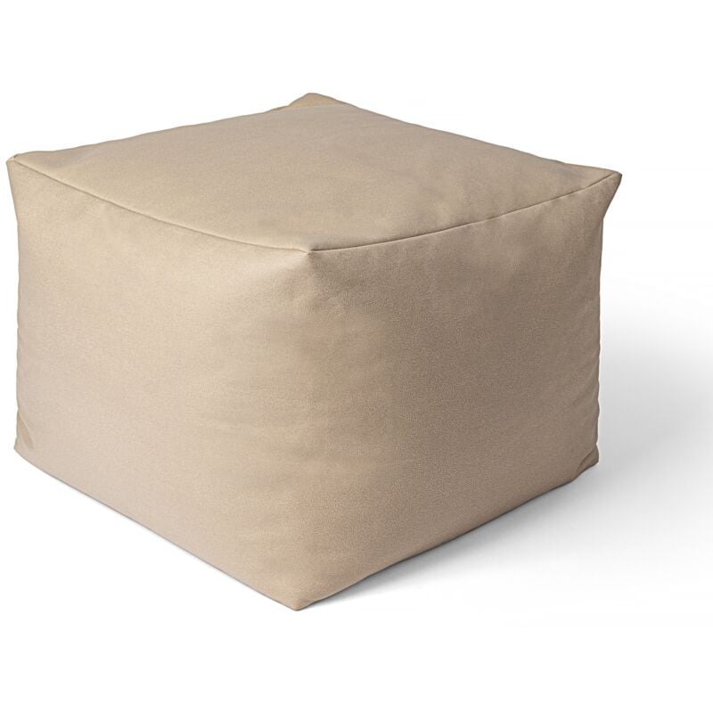 Paco Home - Intérieur Extérieur Fauteuil Poire Salon Coussin Assise Pouf Coussin De Sol Beige 3, 50x50x40